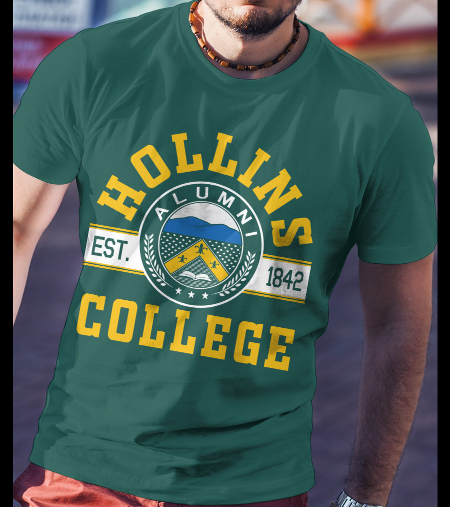 Hollins College Alumni Est. 1842 Fleur-de-lis And Mountain Emblem T-Shirt