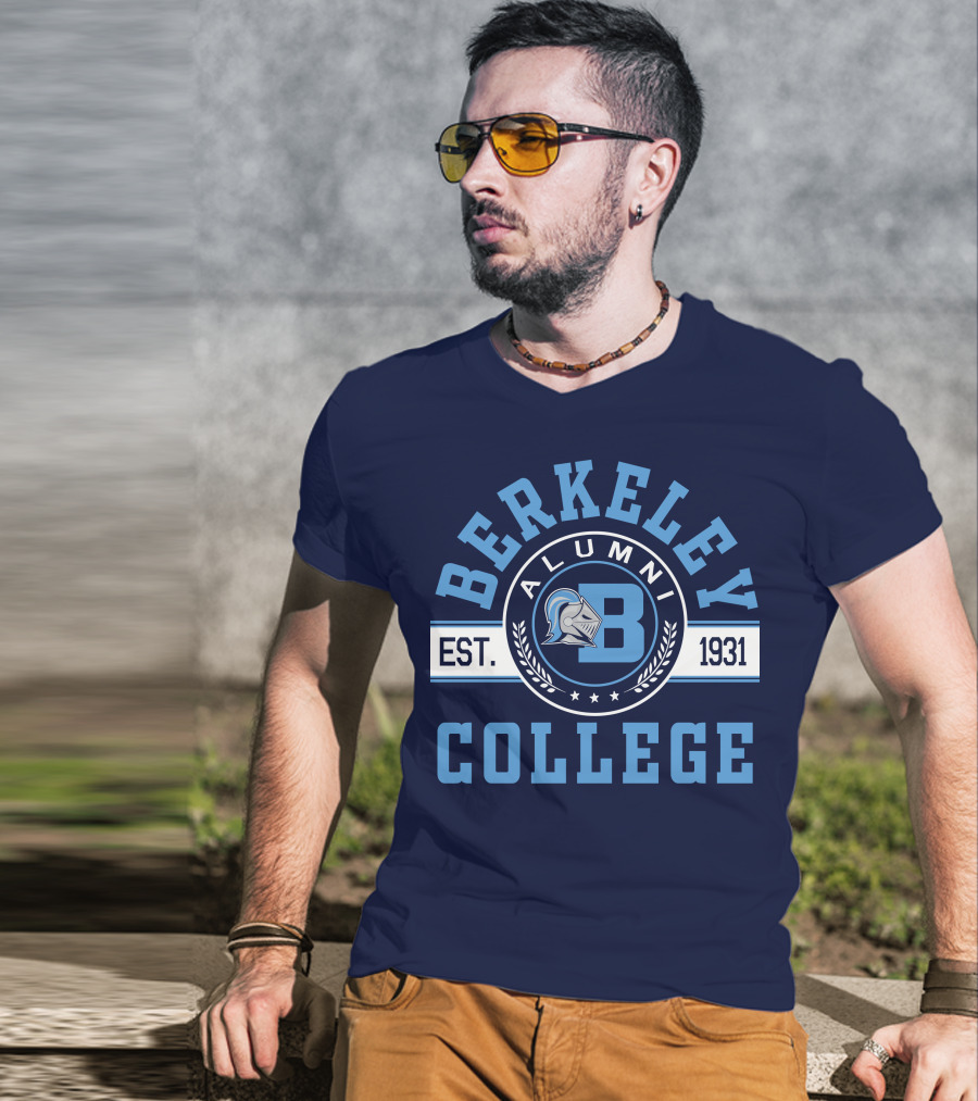 Berkeley College Alumni Est. 1931 Knight Logo B T-Shirt