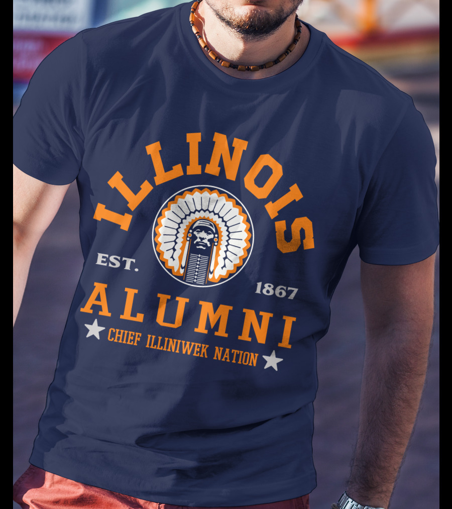 Illinois Alumni Chief Illiniwek Nation Est. 1867 T-Shirt