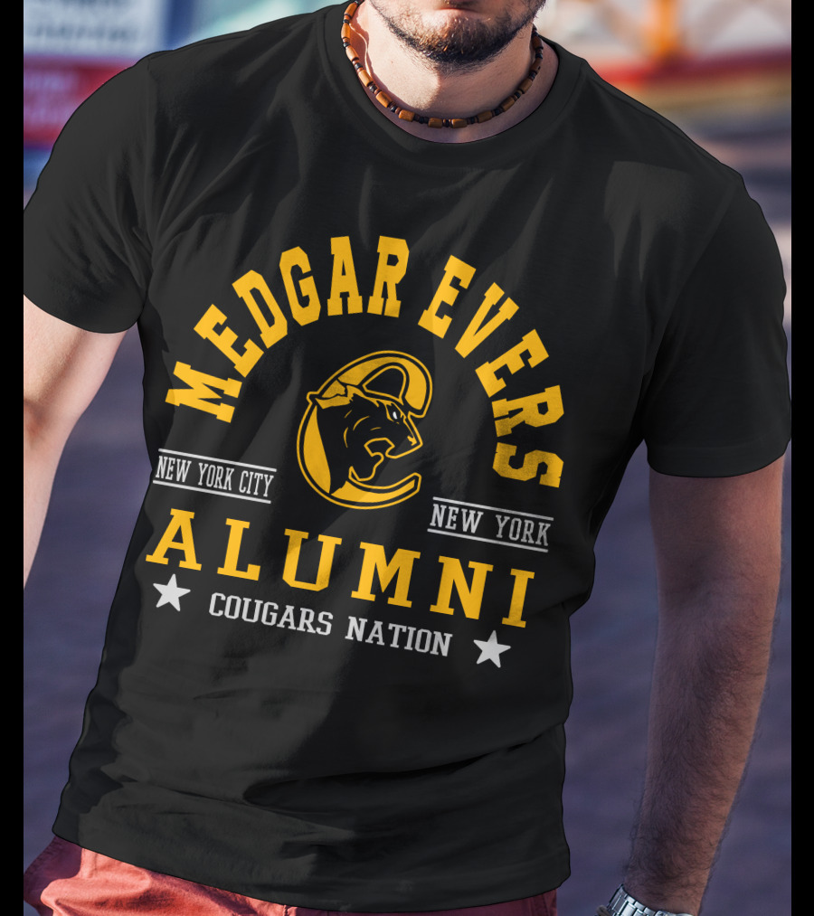 Medgar Evers College Alumni Cougars Nation New York City T-Shirt