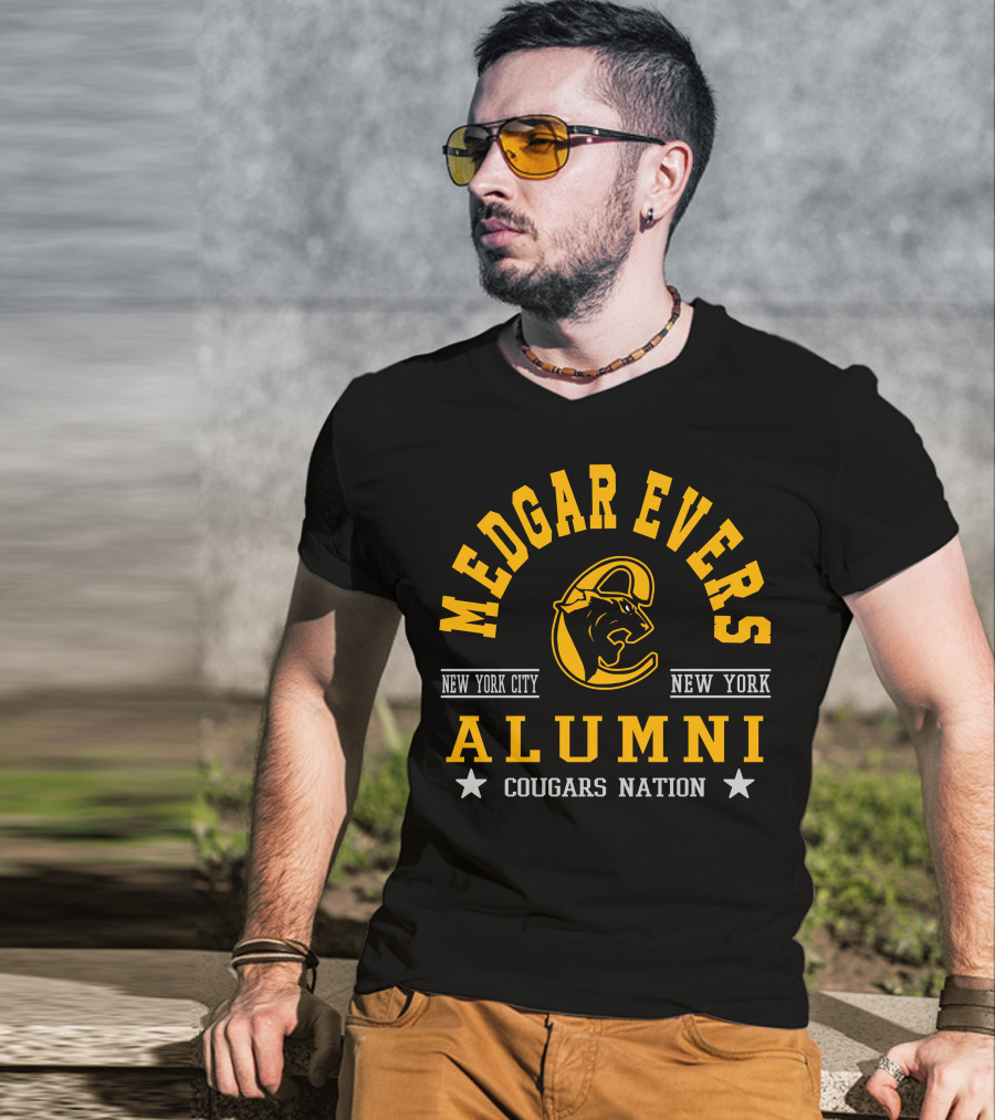 Medgar Evers College Alumni Cougars Nation New York City T-Shirt