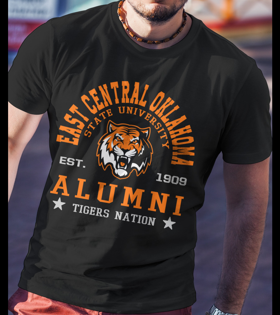 East Central Oklahoma State University Alumni Tigers Nation Est. 1909 T-Shirt
