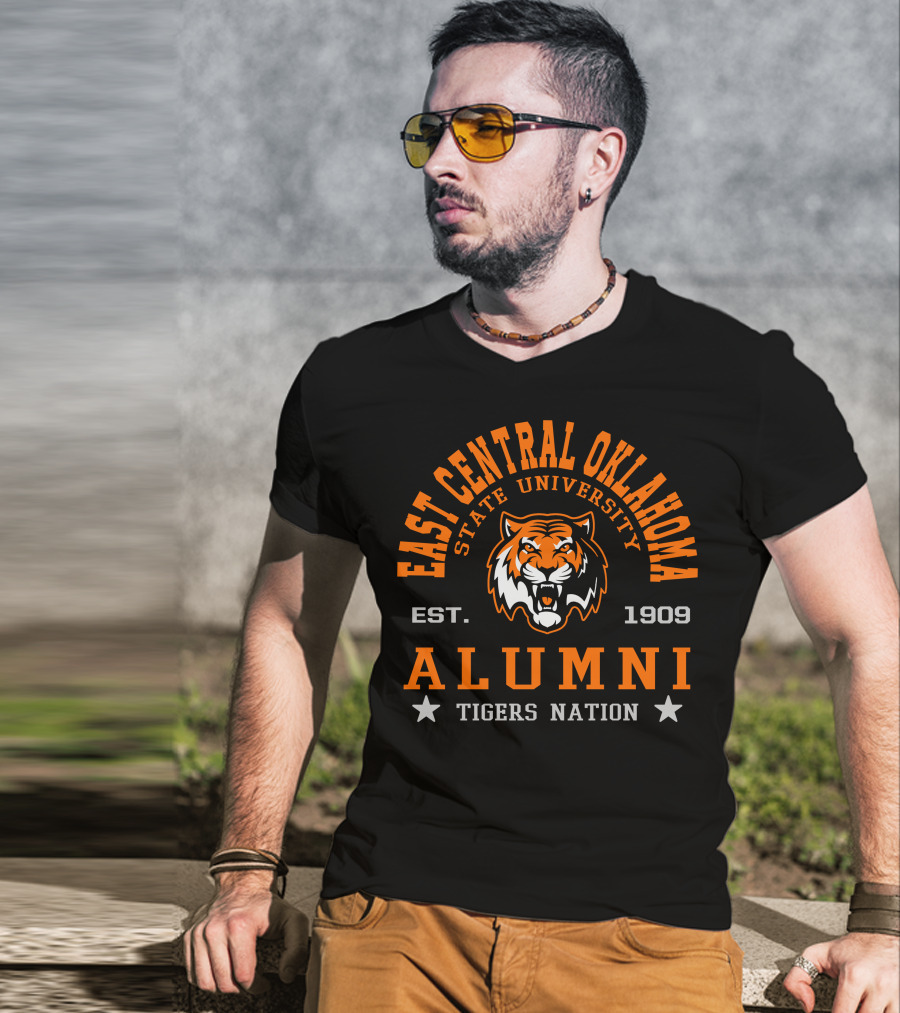 East Central Oklahoma State University Alumni Tigers Nation Est. 1909 T-Shirt