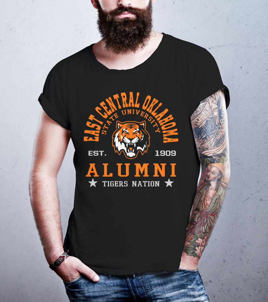 East Central Oklahoma State University Alumni Tigers Nation Est. 1909 T-Shirt
