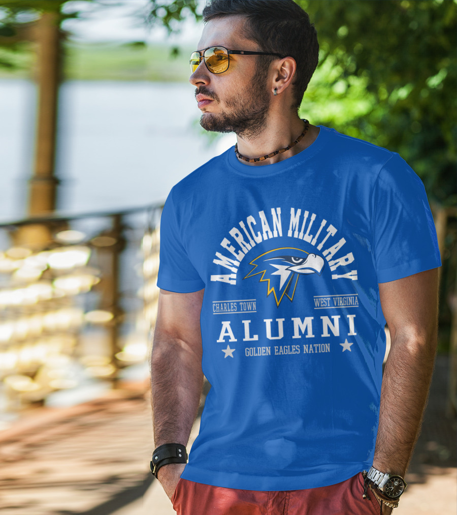 American Military Alumni Golden Eagles Nation Charles Town West Virginia T-Shirt