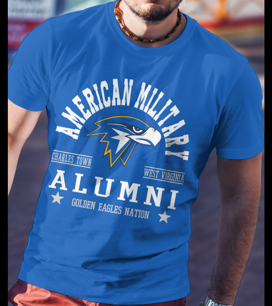 American Military Alumni Golden Eagles Nation Charles Town West Virginia T-Shirt