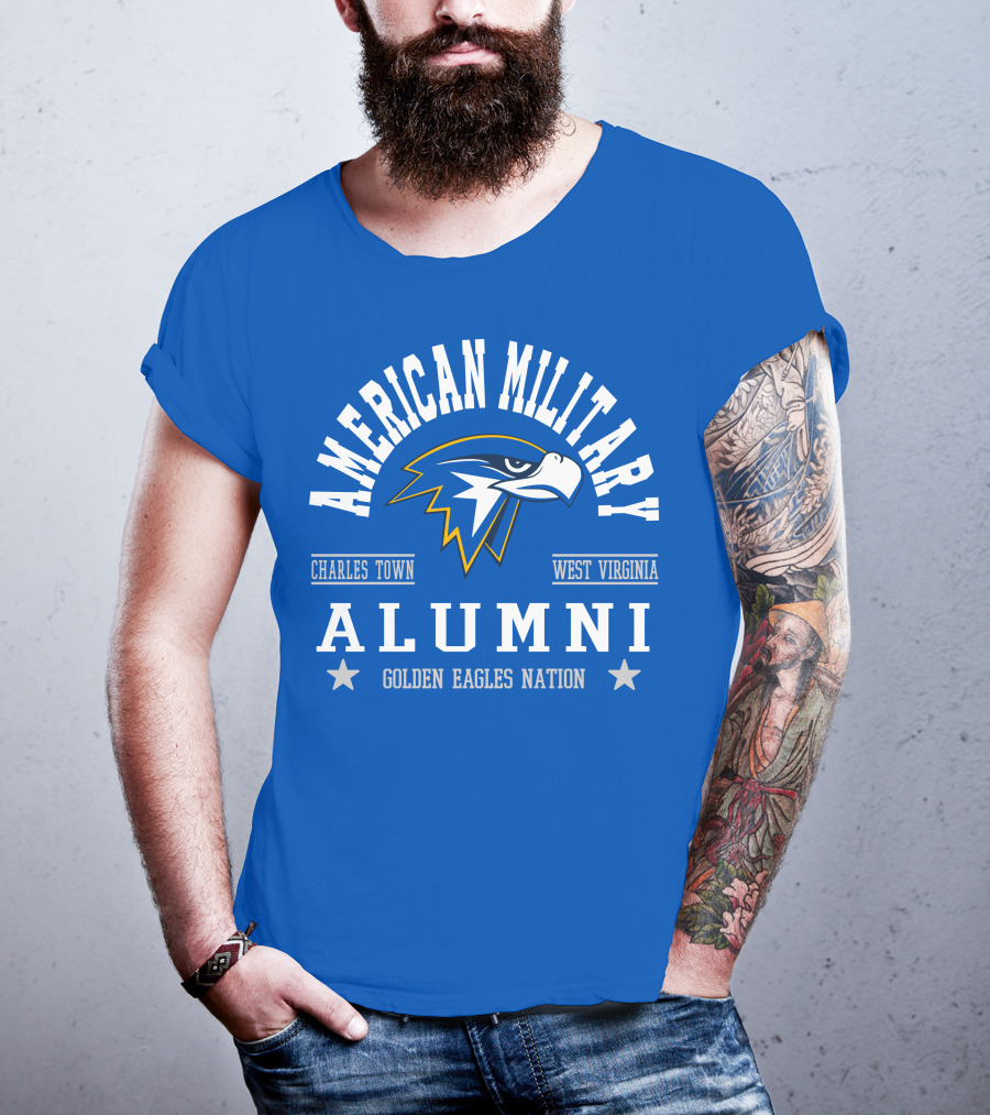 American Military Alumni Golden Eagles Nation Charles Town West Virginia T-Shirt