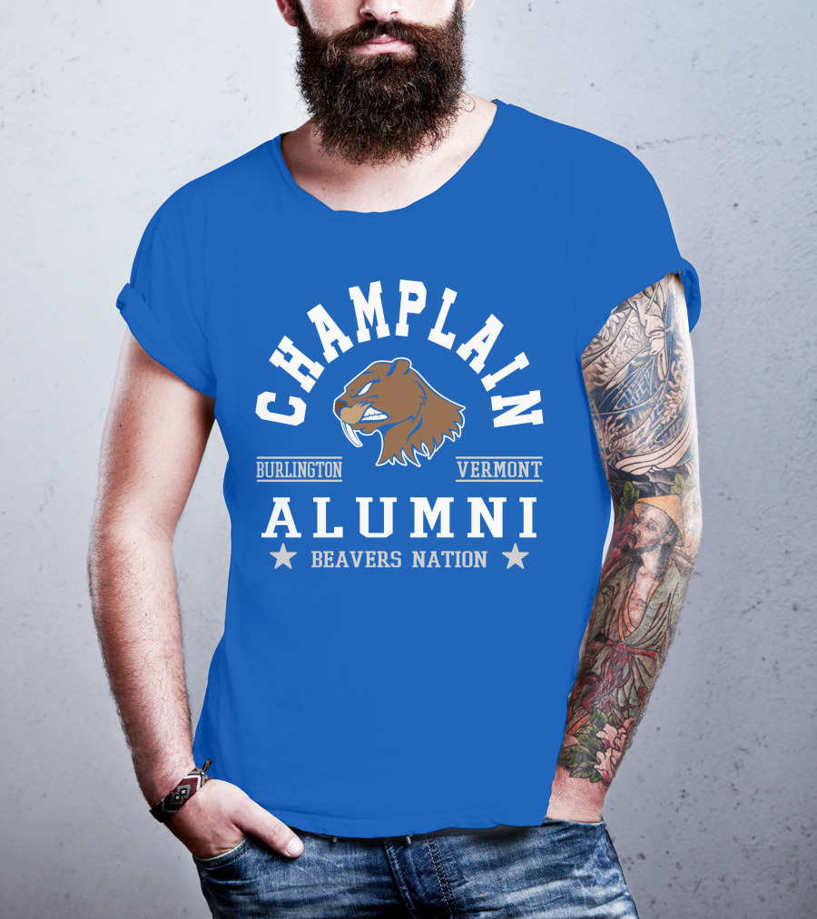 Champlain College Burlington Vermont Alumni Beavers Nation T-Shirt