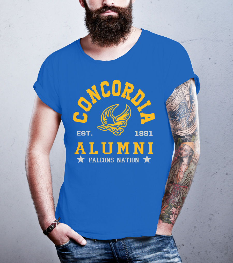 Concordia Alumni Falcons Nation Est. 1881 T-Shirt