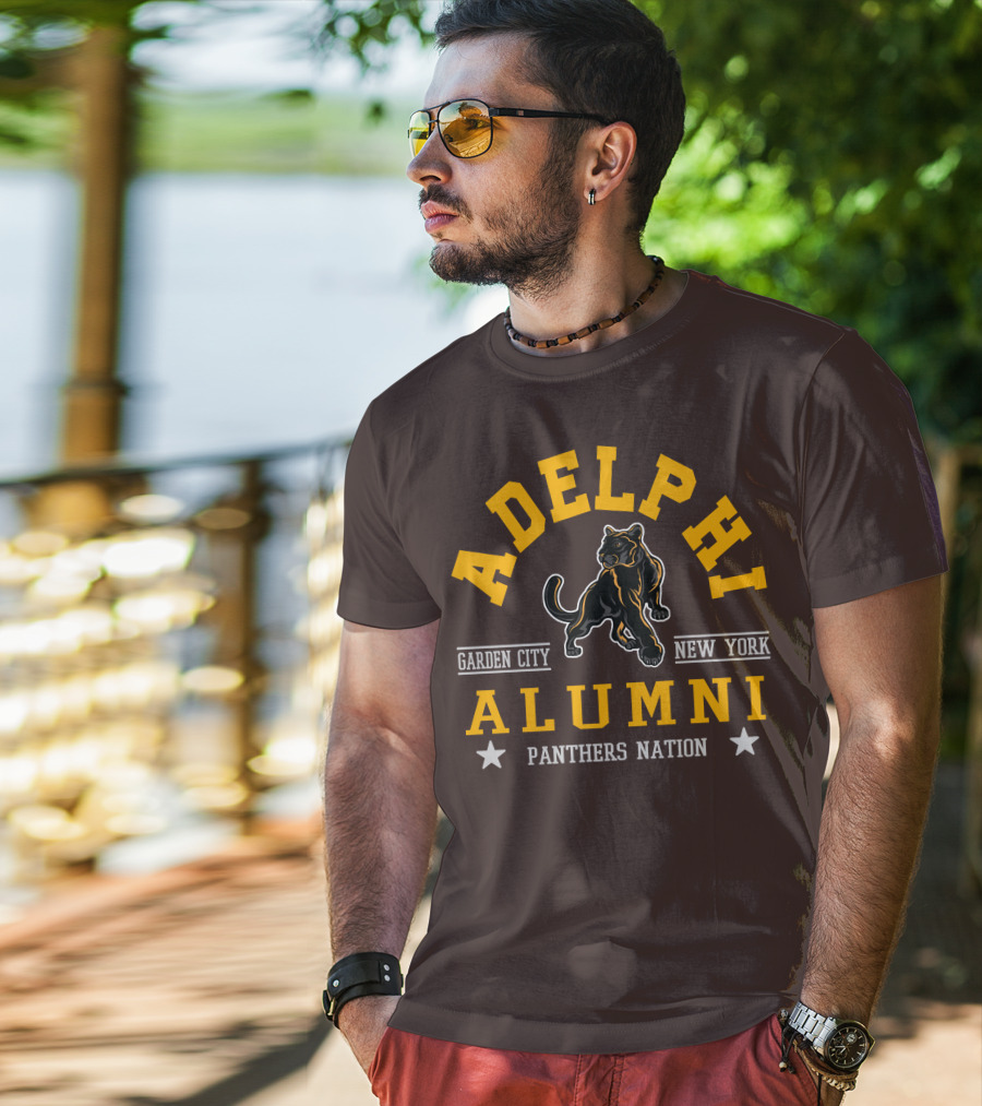 Adelphi Alumni Garden City New York Panthers Nation T-Shirt