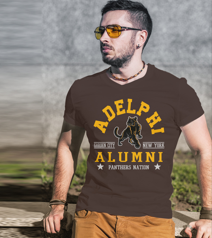 Adelphi Alumni Garden City New York Panthers Nation T-Shirt