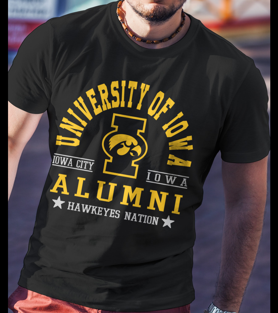 University Of Iowa Alumni Iowa City Hawkeyes Nation T-Shirt