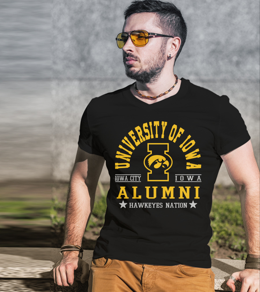 University Of Iowa Alumni Iowa City Hawkeyes Nation T-Shirt