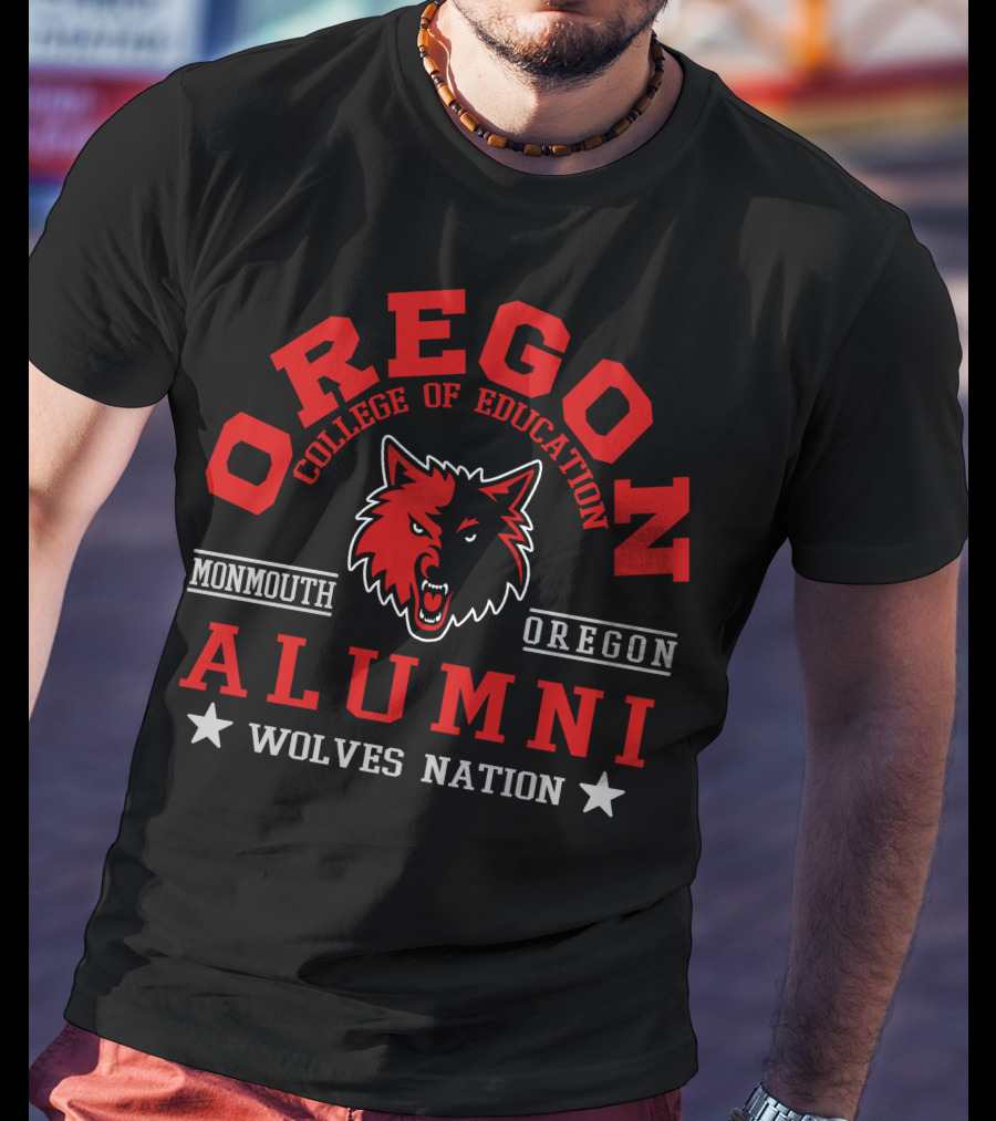 Oregon College Of Education Alumni Wolves Nation Monmouth Oregon T-Shirt