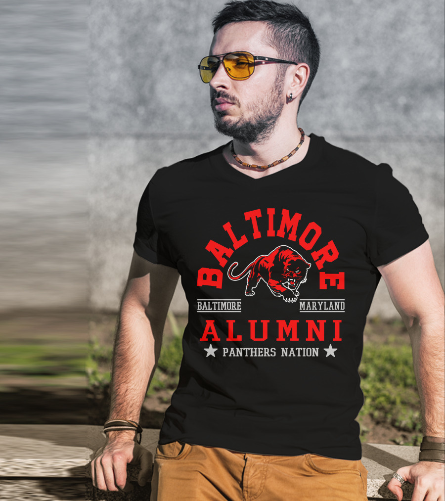 Baltimore Maryland Alumni Panthers Nation T-Shirt