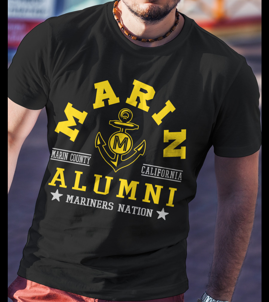 Marin County California Alumni Mariners Nation T-Shirt