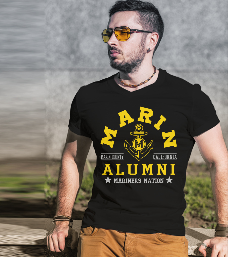 Marin County California Alumni Mariners Nation T-Shirt