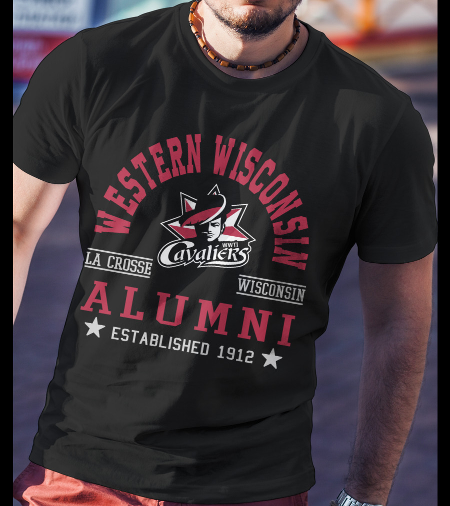 Western Wisconsin Cavaliers Alumni La Crosse Established 1912 T-Shirt