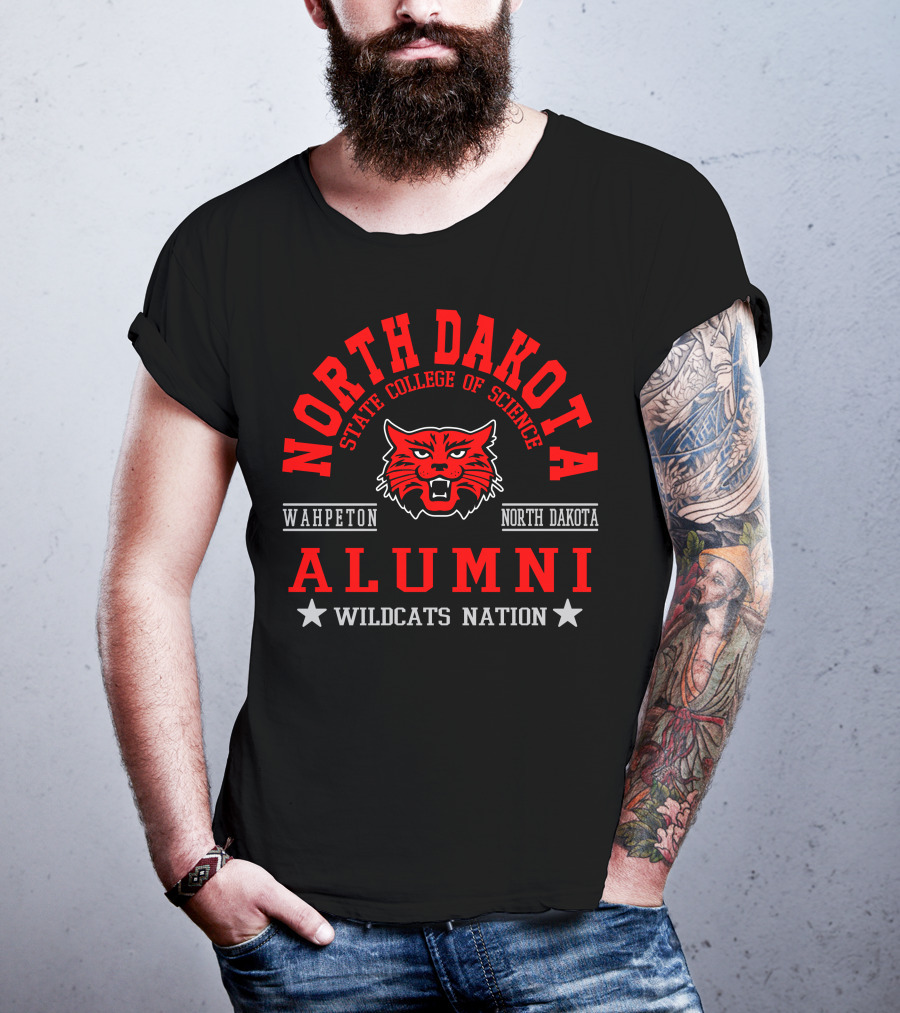 North Dakota State College Of Science Alumni Wildcats Nation Wahpeton North Dakota T-Shirt