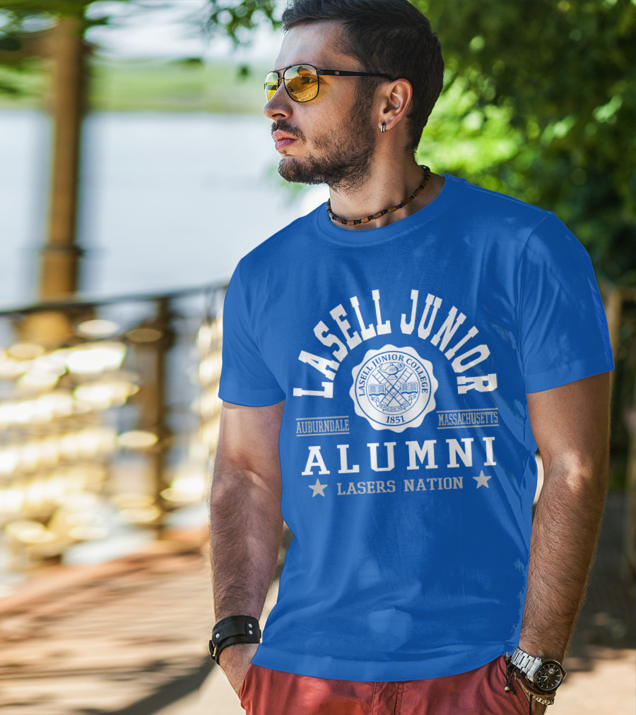 Lasell Junior College Auburndale Massachusetts Alumni Lasers Nation 1851 T-Shirt