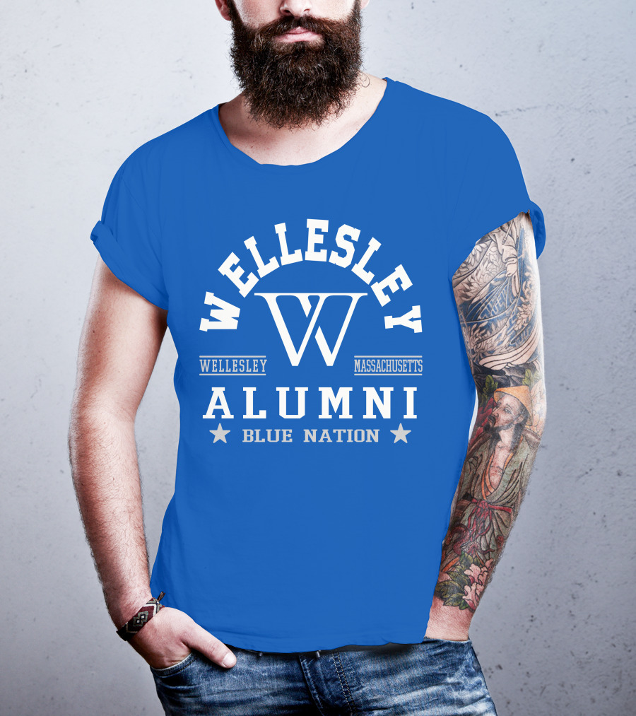 Wellesley Massachusetts Alumni Blue Nation T-Shirt