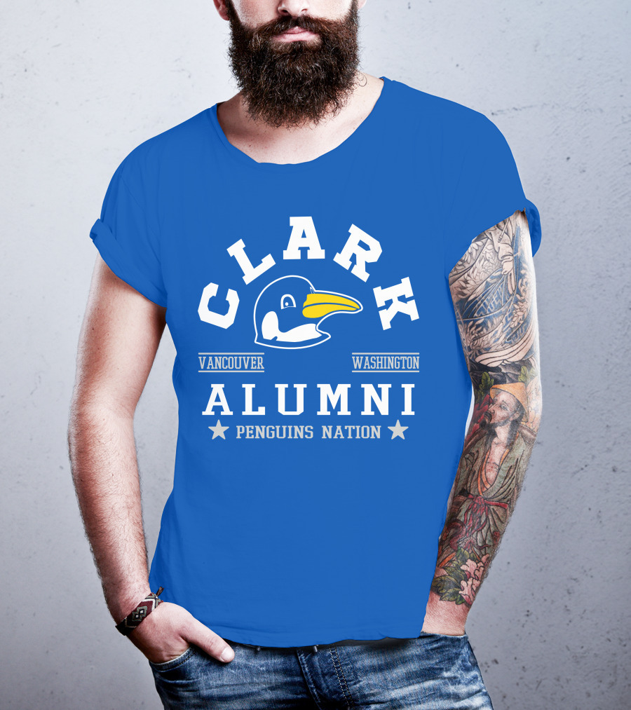 Clark College Vancouver Washington Alumni Penguins Nation T-Shirt
