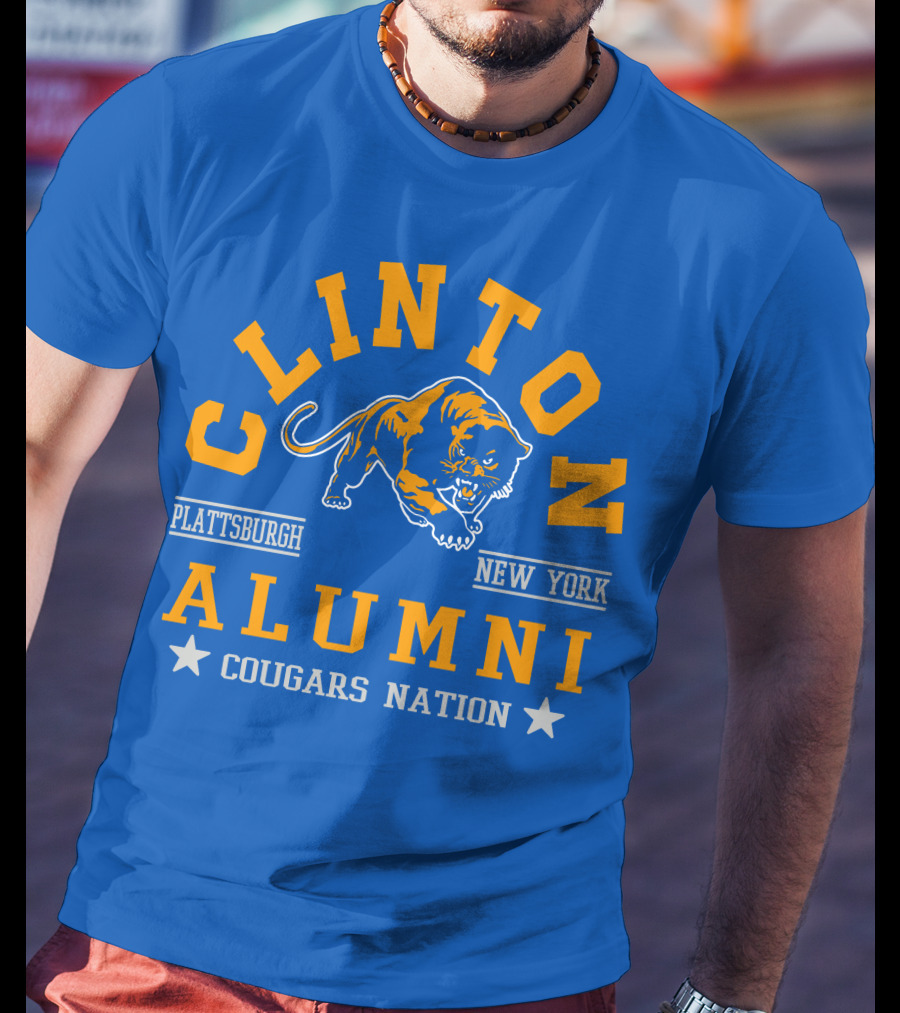 Clinton Alumni Plattsburgh New York Cougars Nation T-Shirt