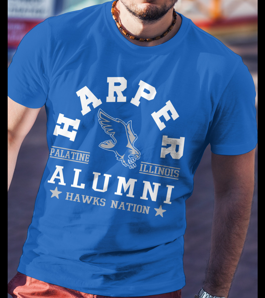 Harper College Alumni Hawks Nation Palatine Illinois T-Shirt