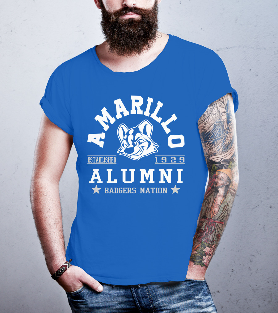 Amarillo Alumni Badgers Nation Established 1929 T-Shirt