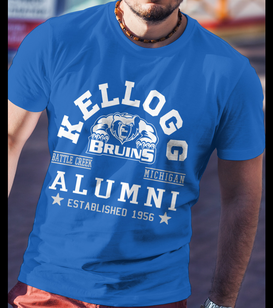 Kellogg Bruins Alumni Battle Creek Michigan Established 1956 T-Shirt