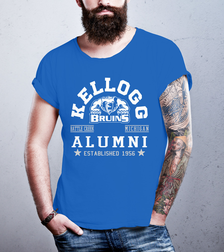 Kellogg Bruins Alumni Battle Creek Michigan Established 1956 T-Shirt