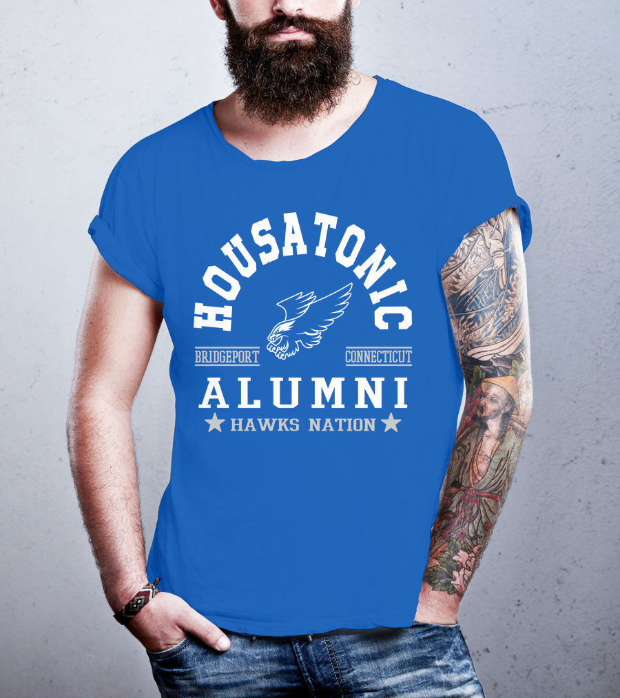 Housatonic Bridgeport Connecticut Alumni Hawks Nation T-Shirt