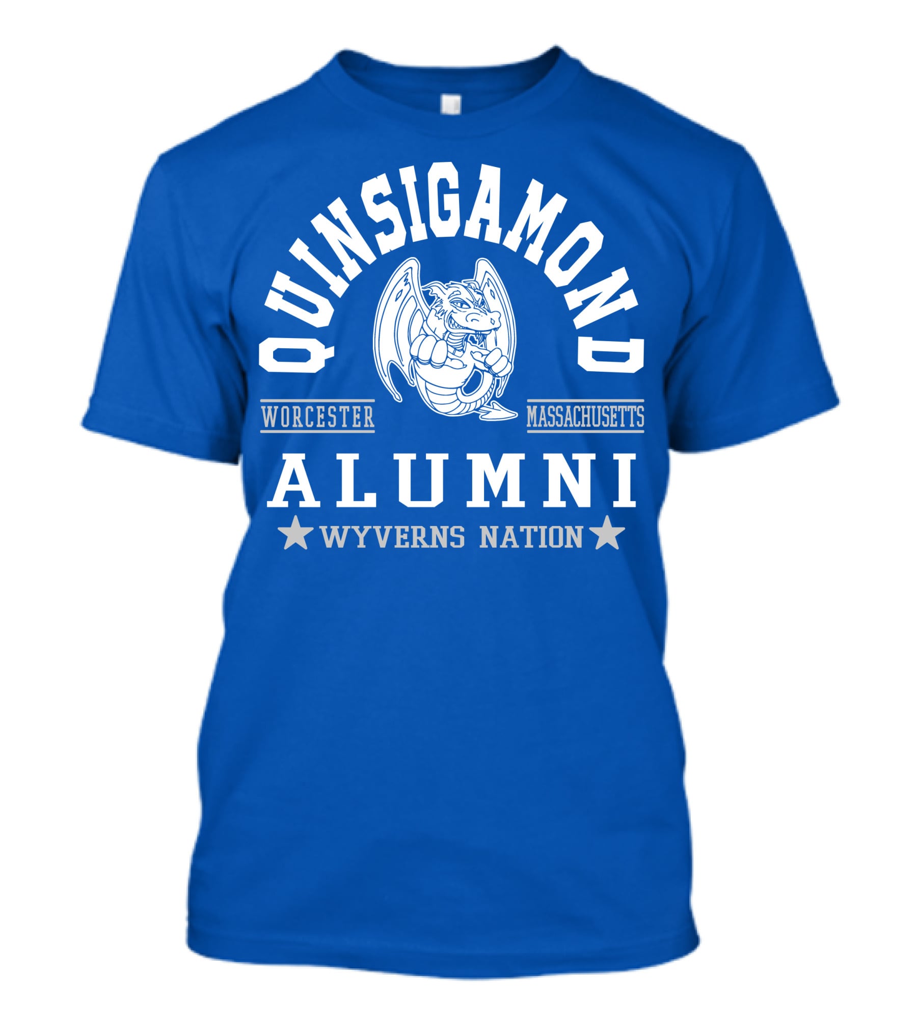Quinsigamond Worcester Massachusetts Alumni Wyverns Nation T-Shirt