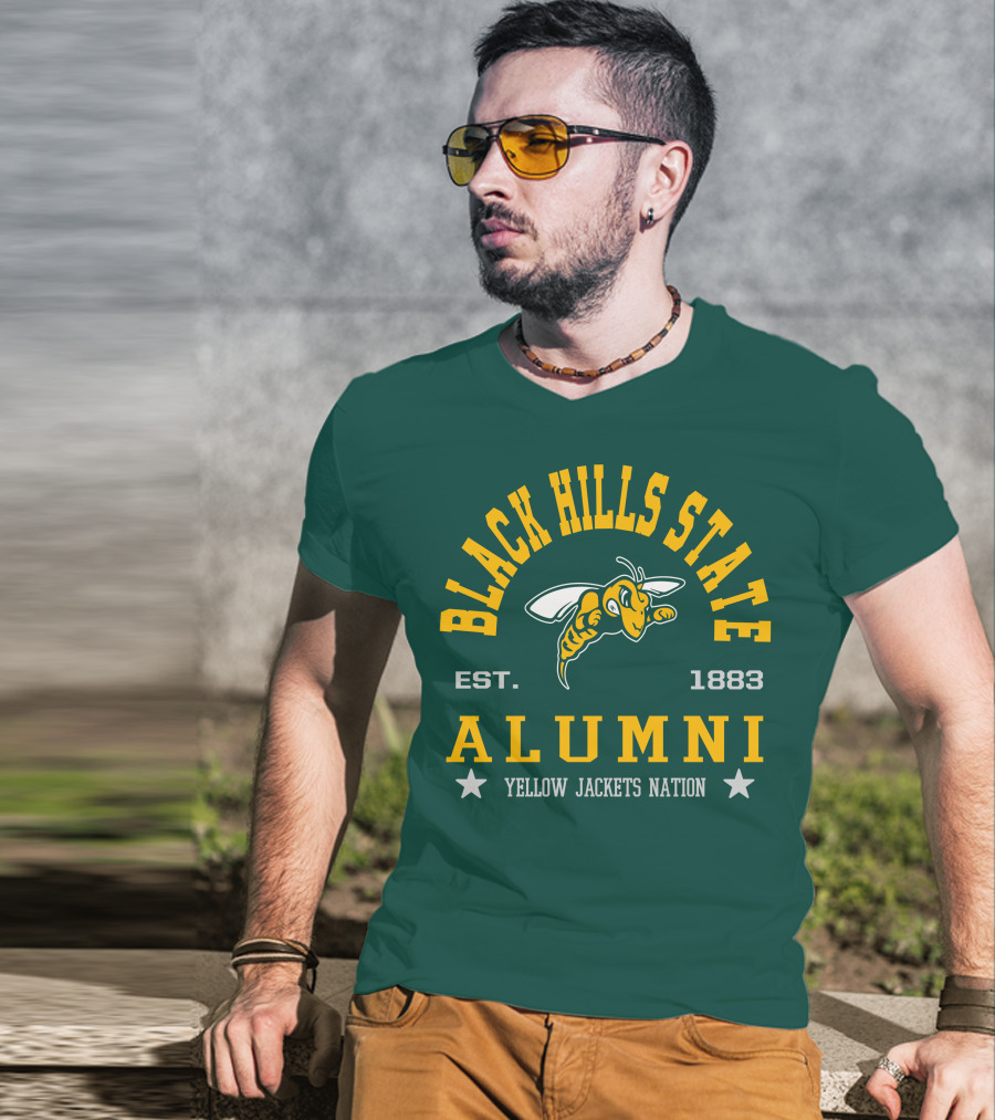 Black Hills State Alumni Yellow Jackets Nation Est. 1883 T-Shirt