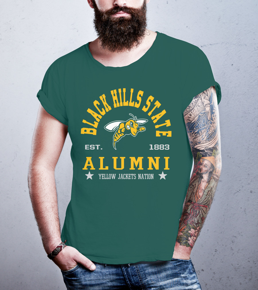Black Hills State Alumni Yellow Jackets Nation Est. 1883 T-Shirt