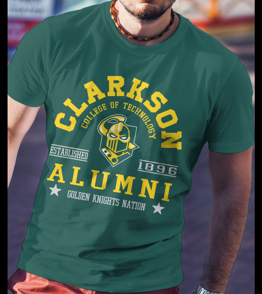 Clarkson College Of Technology Alumni Established 1896 Golden Knights Nation T-Shirt