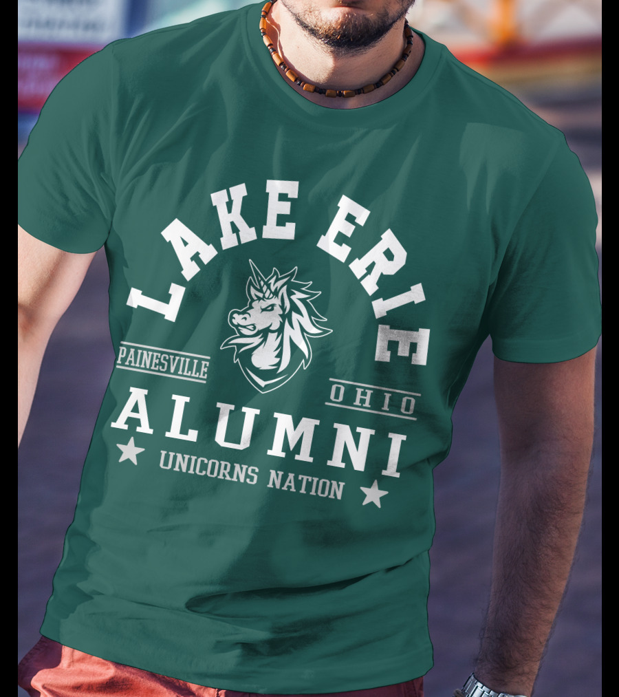 Lake Erie Alumni Painesville Ohio Unicorns Nation T-Shirt