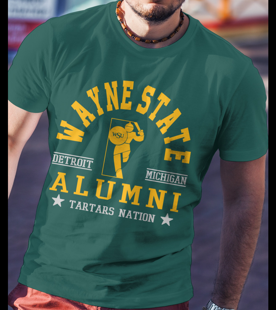 Wayne State Alumni Detroit Michigan Tartars Nation T-Shirt