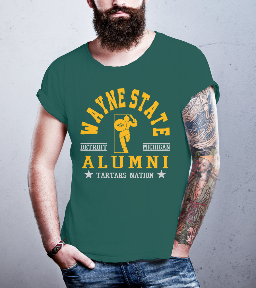 Wayne State Alumni Detroit Michigan Tartars Nation T-Shirt