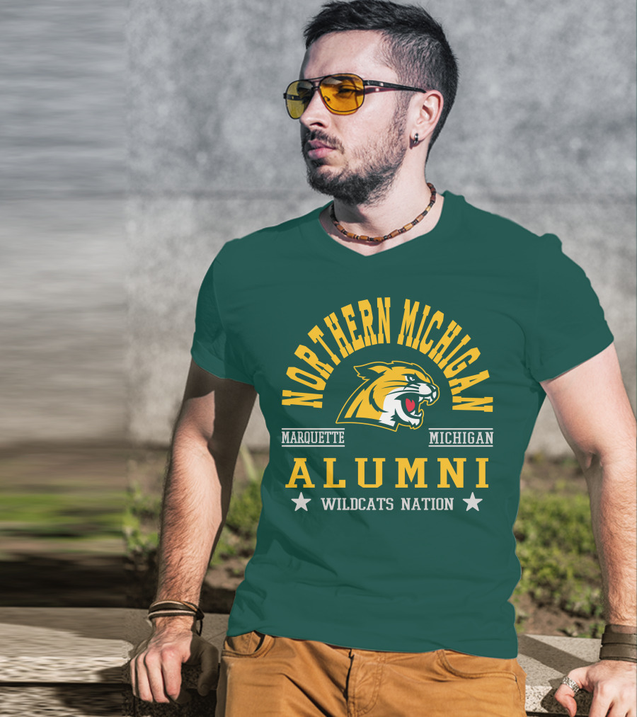Northern Michigan University Marquette Alumni Wildcats Nation T-Shirt