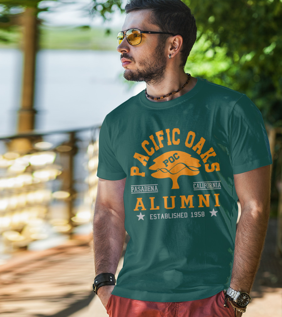 Pacific Oaks POC Alumni Pasadena California Established 1958 T-Shirt