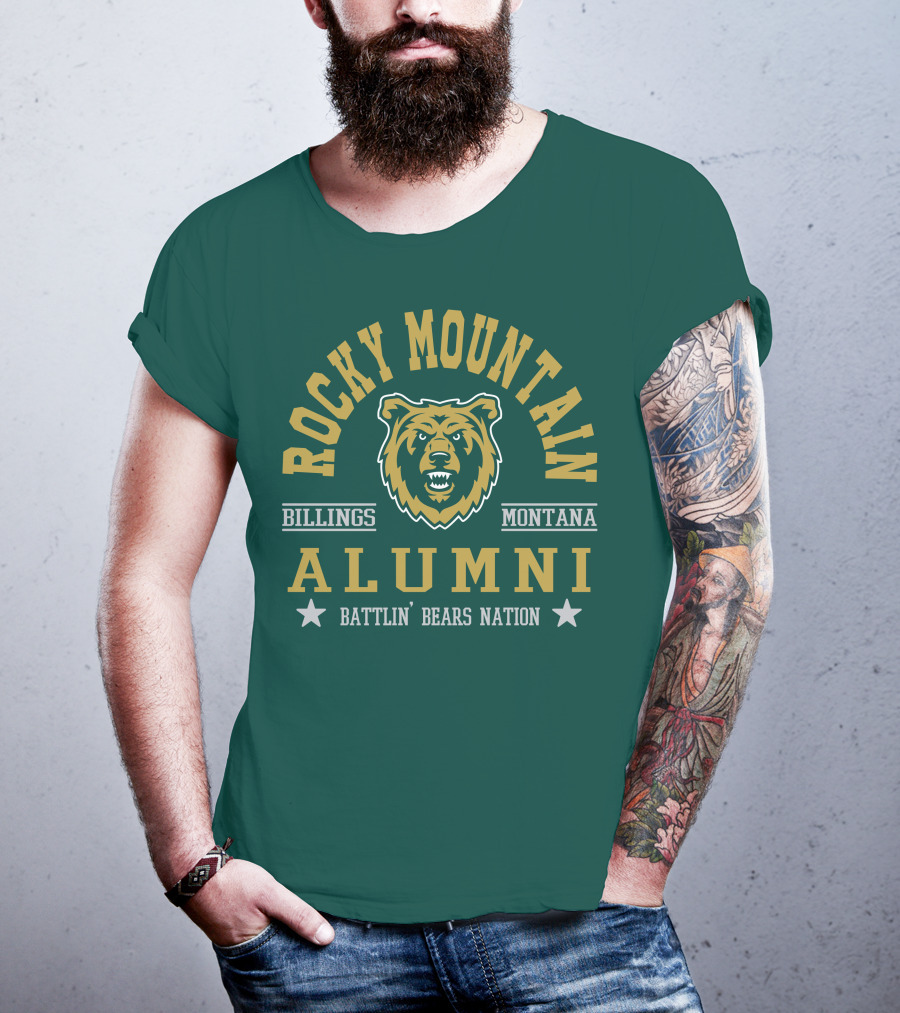 Rocky Mountain Alumni Battlin' Bears Nation Billings Montana T-Shirt