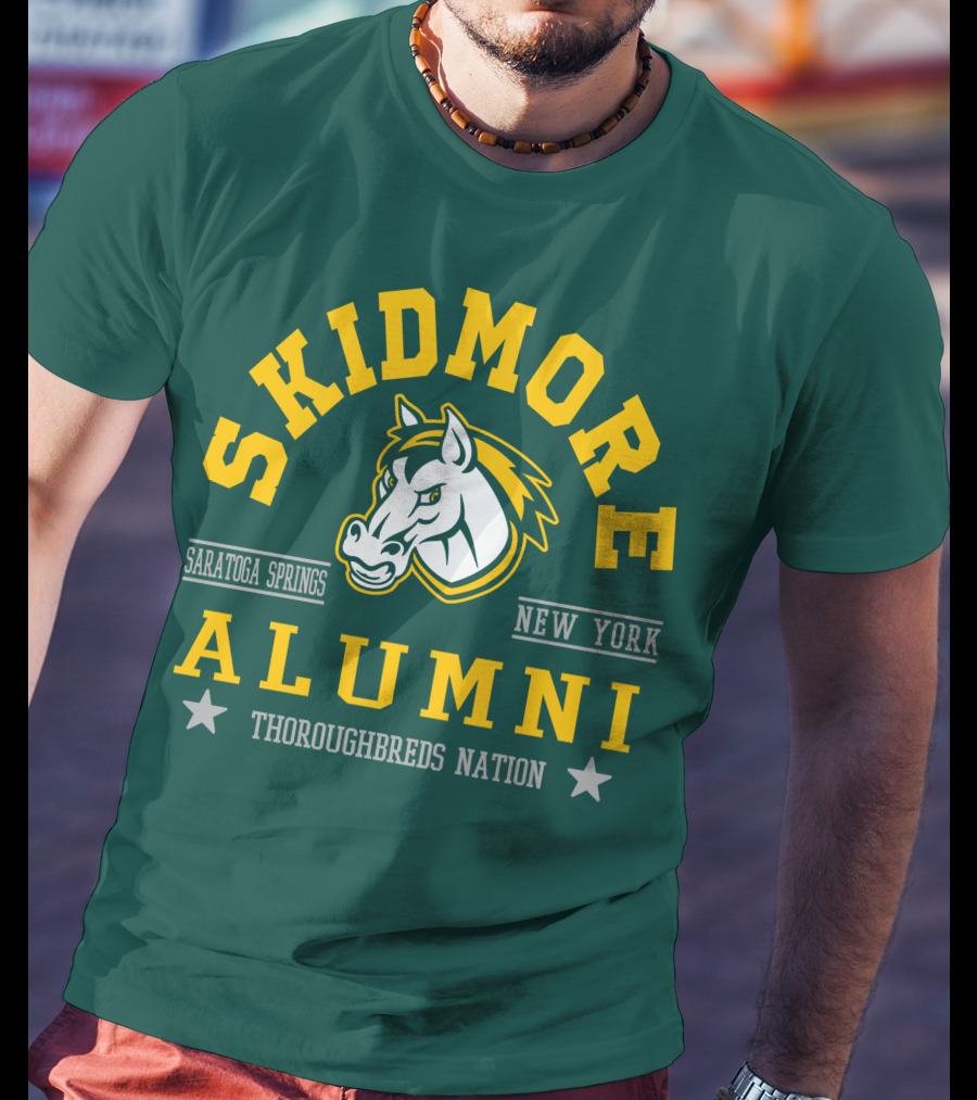 Skidmore College Alumni Saratoga Springs New York Thoroughbreds Nation T-Shirt