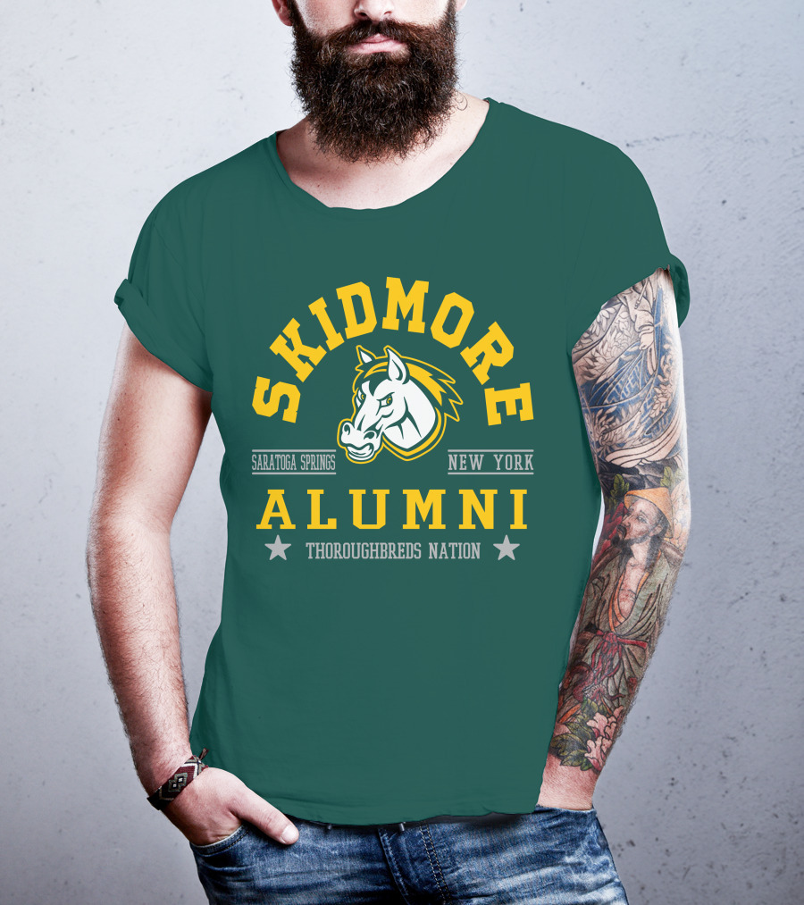 Skidmore College Alumni Saratoga Springs New York Thoroughbreds Nation T-Shirt