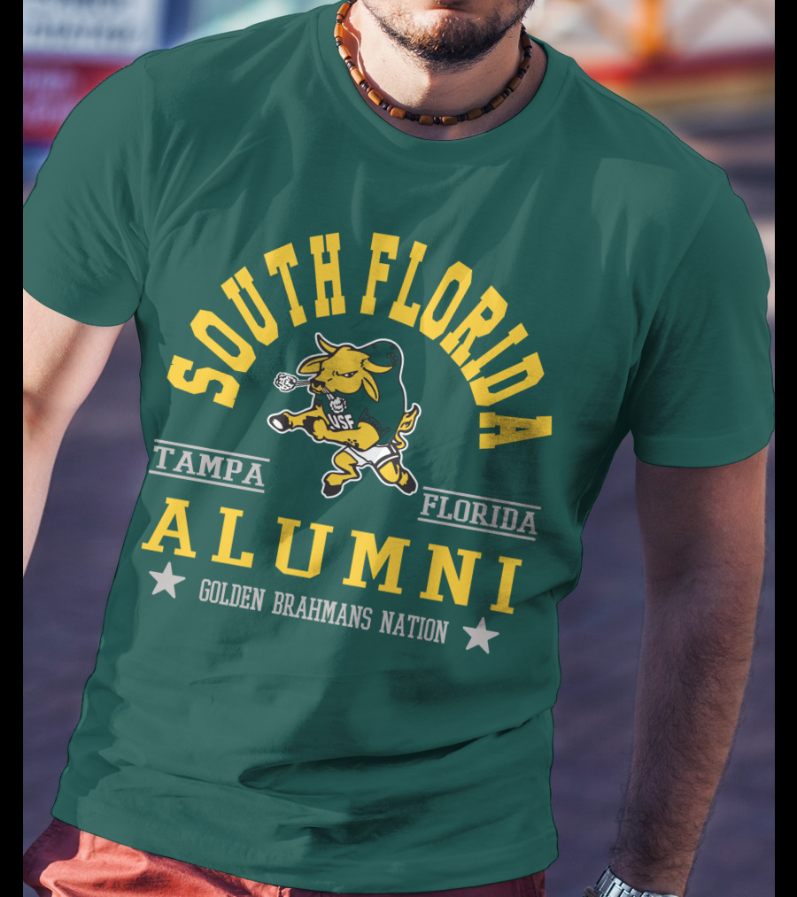 South Florida Alumni Tampa Florida Golden Brahmans Nation T-Shirt