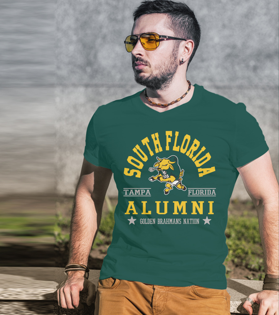 South Florida Alumni Tampa Florida Golden Brahmans Nation T-Shirt