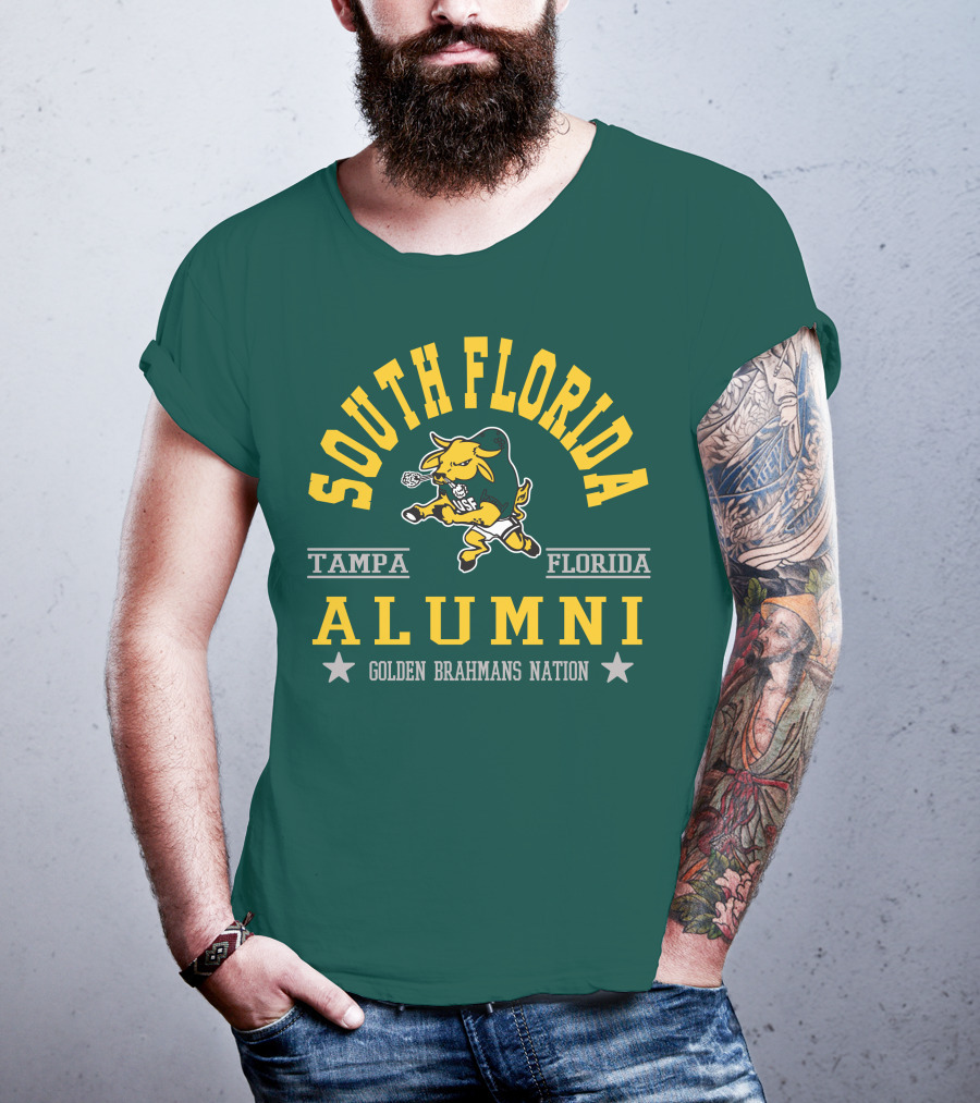 South Florida Alumni Tampa Florida Golden Brahmans Nation T-Shirt