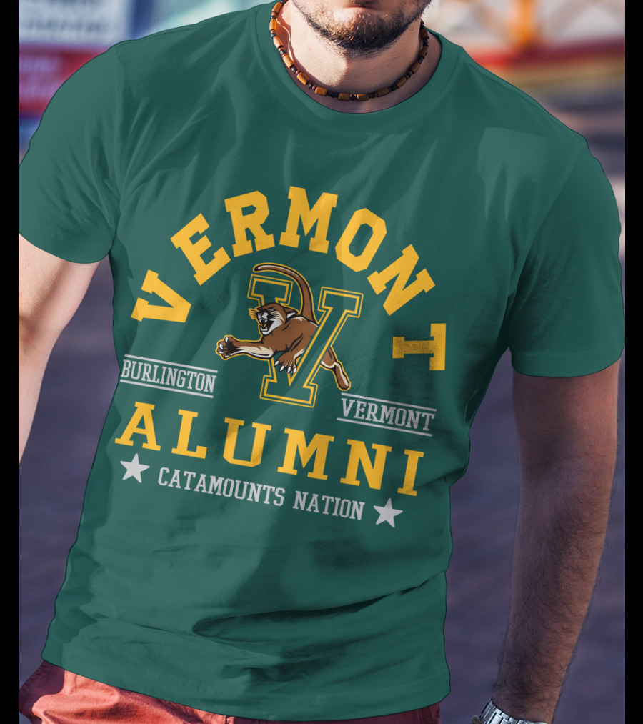 Vermont Burlington Alumni Catamounts Nation T-Shirt