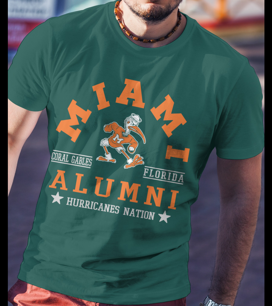 Miami Alumni Coral Gables Florida Hurricanes Nation T-Shirt