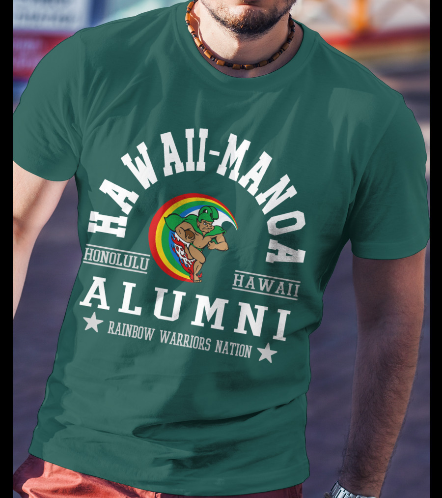 Hawaii-Manoa Honolulu Hawaii Alumni Rainbow Warriors Nation T-Shirt